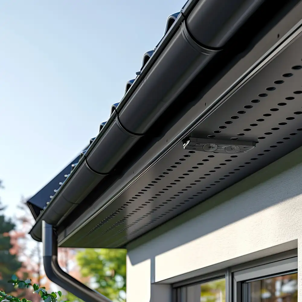 Pose d'une gouttière esthétique et performante sur maison moderne